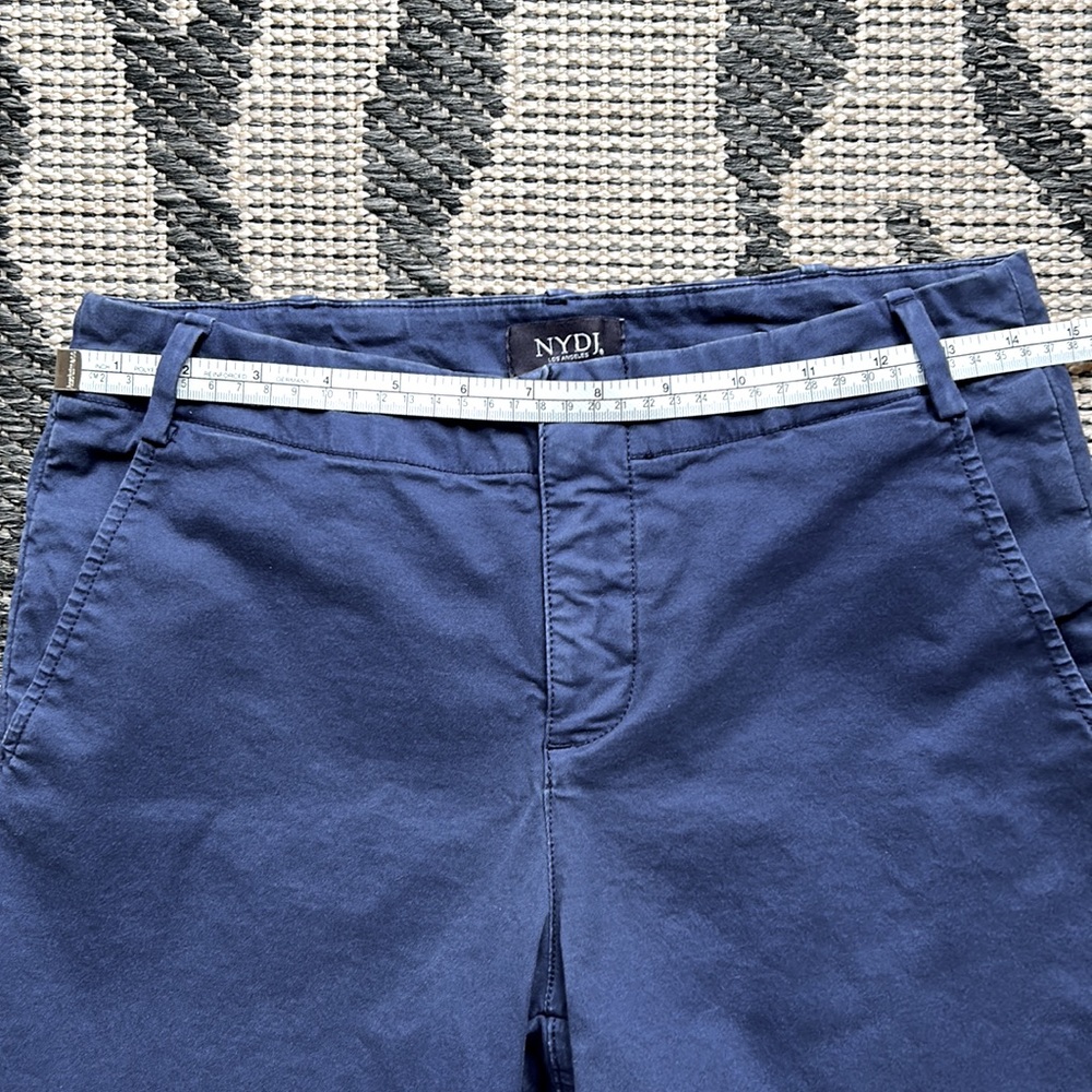 NYDJ Blue Cotton Trouser Style Pants - Picture 10 of 13